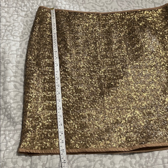 Coppery Gold Sequinned Skirt by Laura Plus 14+ - Picture 5 of 10